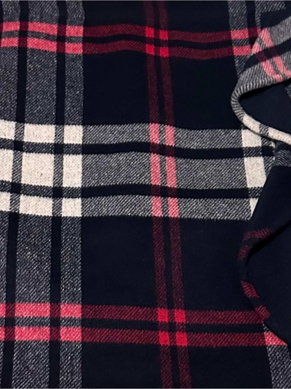 J.Crew Wool Blend Plaid Ruffle Mini Skirt Navy Red Size 12 - Picture 9 of 9